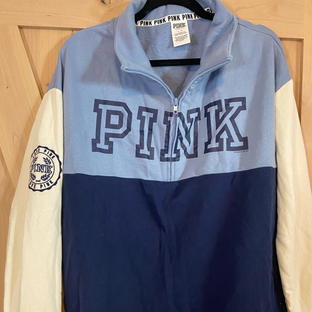 Pink quarter-zip